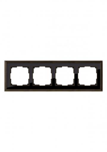 WL17-Frame-04/ Рамка на 4 поста (бронза/черный)