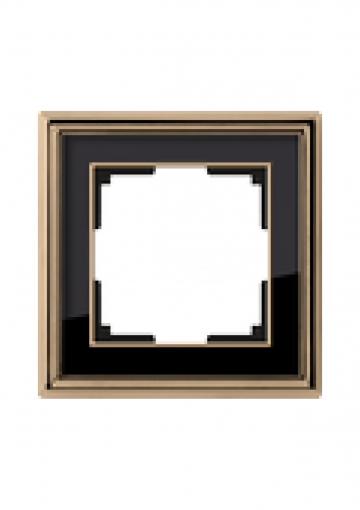 WL17-Frame-01/ Рамка на 1 пост (золото/черный)