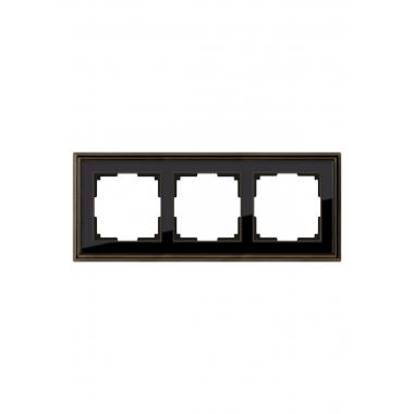WL17-Frame-03/ Рамка на 3 поста (бронза/черный)