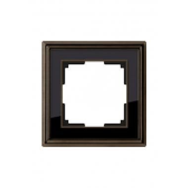 WL17-Frame-01/ Рамка на 1 пост (бронза/черный)