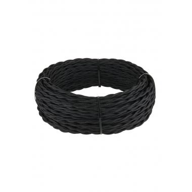 Ретро кабель витой  2х25 (черный)