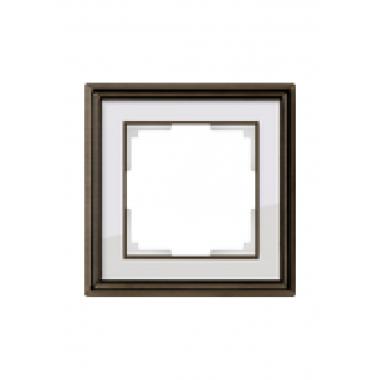 WL17-Frame-01/ Рамка на 1 пост (бронза/белый)